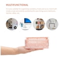 thumbnail image 4 of DEBGFS 4-Pack (5.9”x 3.8”x 2.2”)Mini Storage Crates Small Plastic Baskets for Desktop Shelf Drawer  Storage Bin Organizers Stackable Folding Containers Baskets for Kitchen Classroom Bedro,none,S, 4 of 7