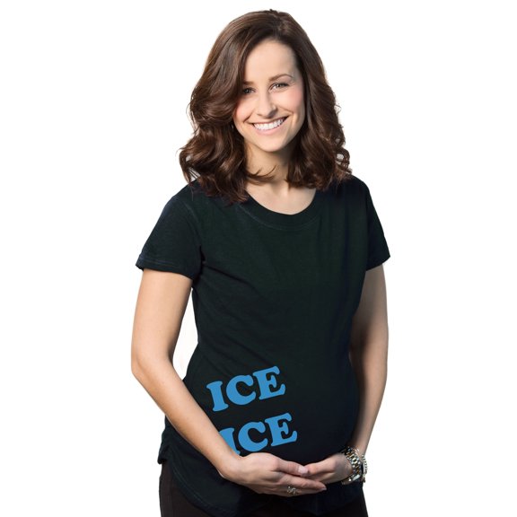 Maternity Ice Ice Pregnant Tee Novelty Baby Bump Pregnancy Announcement T shirt