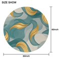 thumbnail image 6 of Teal Gold Wave Marble Pattern Round Tablecloth 60"x60",Wrinkle Wipeable Table Cloth for Kitchen Dining Room Picnic Patio Party, 6 of 6