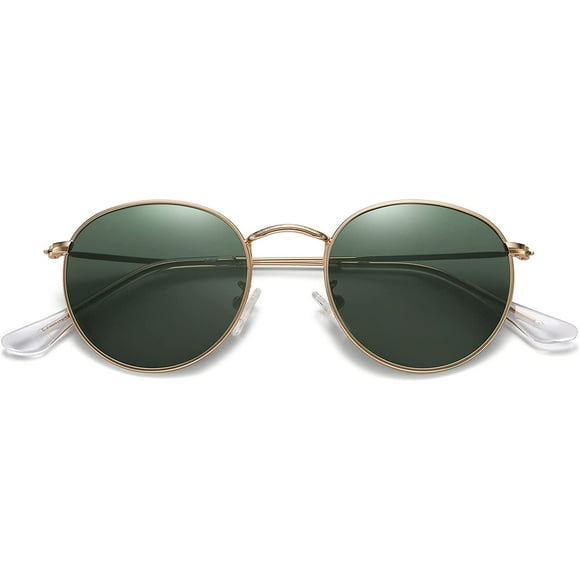 Small Round Polarized Sunglasses for Women Men Classic Retro Metal Frame Sun Glasses UV Protection