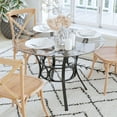 thumbnail image 3 of Emma + Oliver 42'' Round Glass Dining Table with Black Metal Frame, 3 of 11