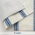 thumbnail image 6 of DriftAway Farmhouse Linen Blend Blackout Curtains 63 Inches Long for Bedroom Vertical Striped Printed Linen Curtains Thermal Insulated Grommet Lined Treatments for Living Room 2 Panels W52 x L63 Navy, 6 of 8