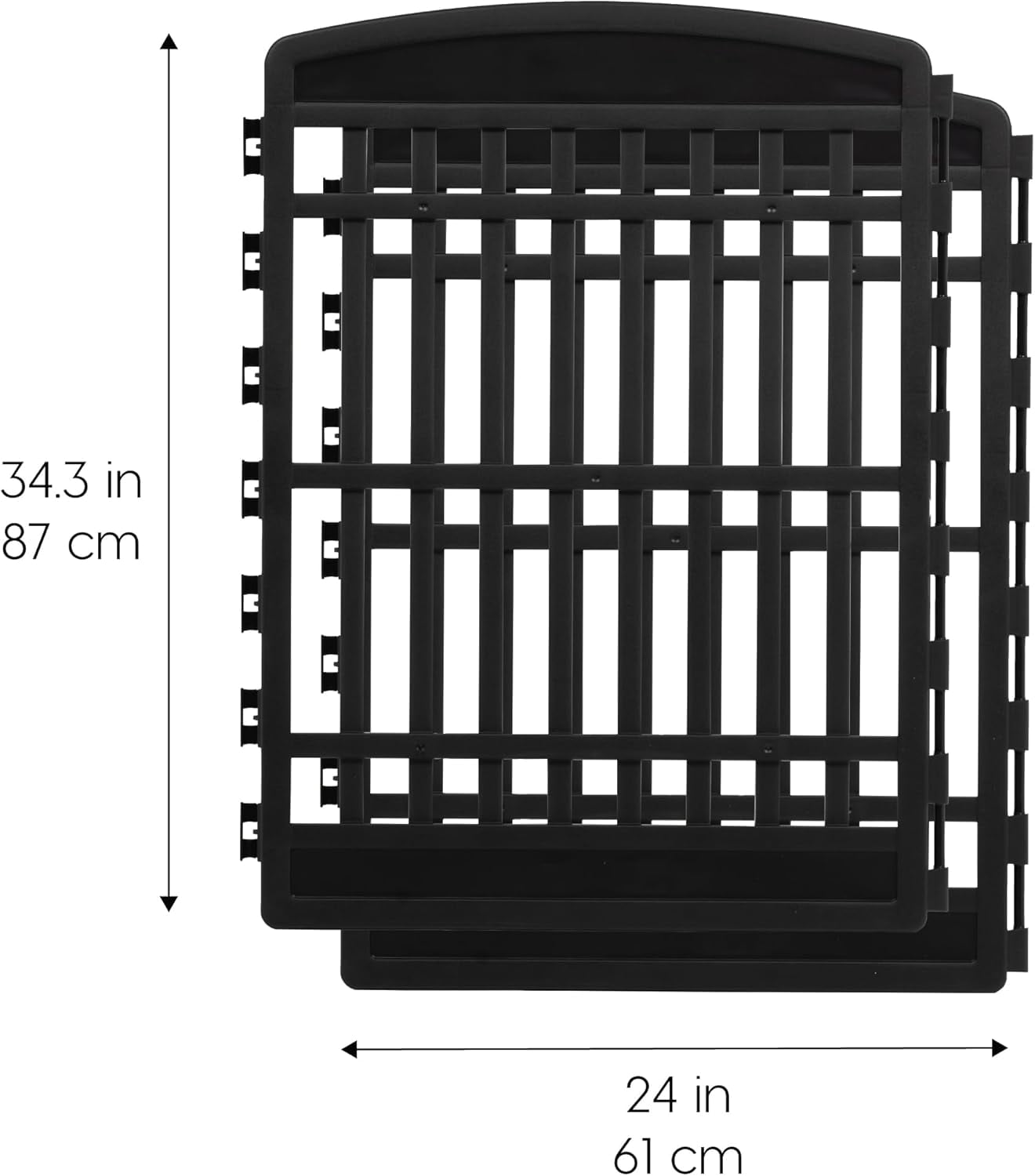 IRIS 34'' 2 Panel Exercise Pet Playpen Add-On, Black