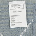 thumbnail image 4 of Gold Coast Shaggy Cotton Lattice Blue and White Bath Rug 28" x 18" Set of 2, 4 of 4