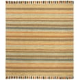 thumbnail image 2 of SAFAVIEH Montauk Lorenzo Striped Cotton Area Rug, Green/Multi, 6' x 6' Square, 2 of 6