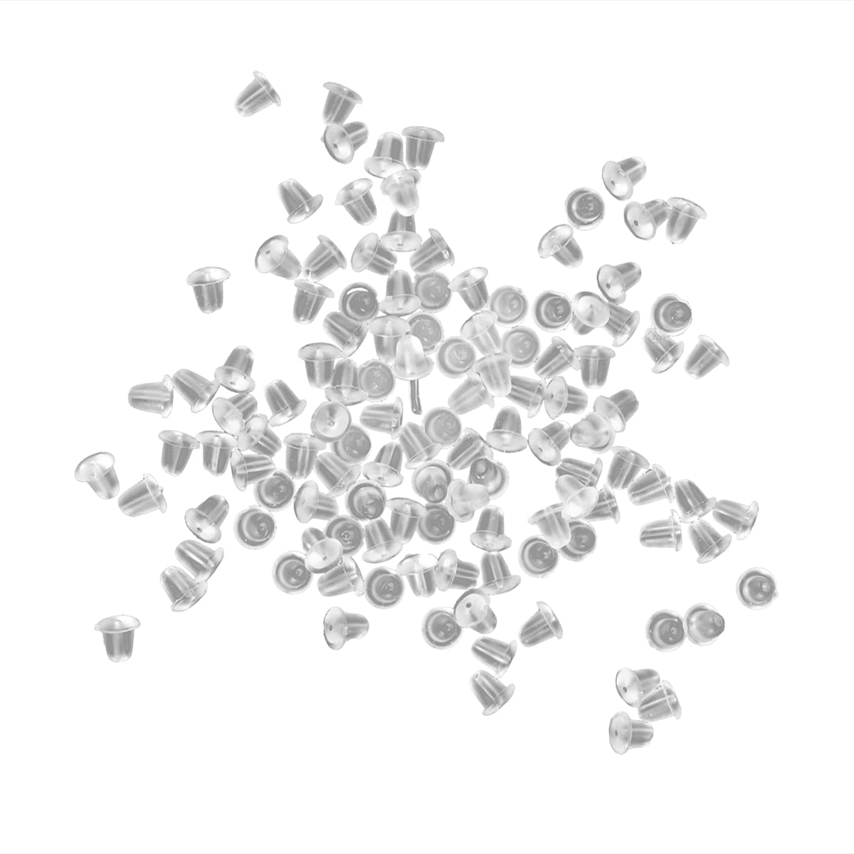 100pcs Earring Backs Conveniet Earring Backs Plastic Earring Back Clear