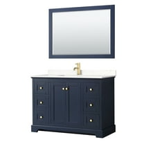 Wyndham Collection Wcv232348s-Qtz-Unsm46 Avery 48" Free Standing Single Basin Vanity Set -
