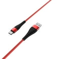 thumbnail image 1 of (2 Packs) 1M/3.3Ft Heavy Duty Nylon Braid USB Type C Fast Charging Data Cable Cord for Samsung Google LG Motorola Phones, Red, 1 of 3