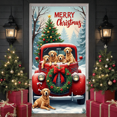 thumbnail image 3 of Colorful Illustration Penguin Christmas Banner Decorative Print Holiday Winter Scene for Party Celebration Indoor Decoration, 3 of 8