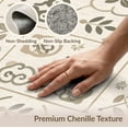 thumbnail image 6 of ODIKA 5'x7' Beige Olive Ornate Design Washable Area Rug Intricate Geometric and Floral Patterns for Dining Room, Under Table, Home Office, Non-Slip Chair-Friendly, 6 of 7