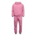 thumbnail image 5 of Hogleaql Sweat Suits for Men 2 Piece Hoodie and Sweatpants Solid Color Fleece Pullover Hoodies Jogging Athletic Pant Set Sweat Fall Winter Suit with Pockets Pink M, 5 of 6