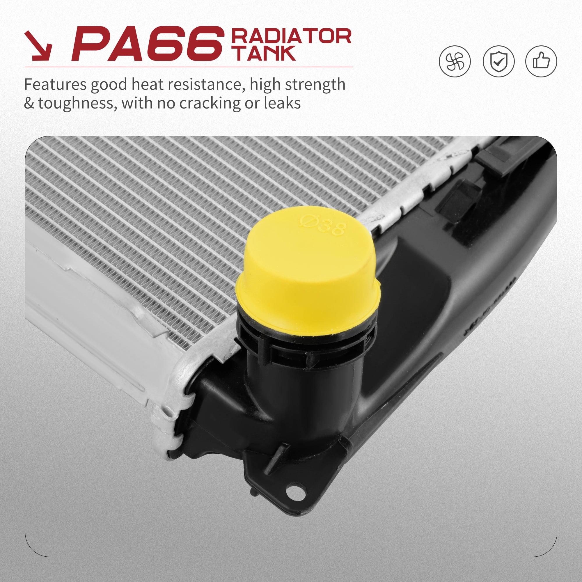 Radiator For 2012-2015 BMW X1 2013 135is 2011-2013 335is 2009-2016 Z4 2009-2013 335i xDrive 2008-2013 135i 2007-2013 335i 2007-2008 335xi 2.0L 3.0L L4 L6 Aluminum Core Direct Fit OEM 1711754705