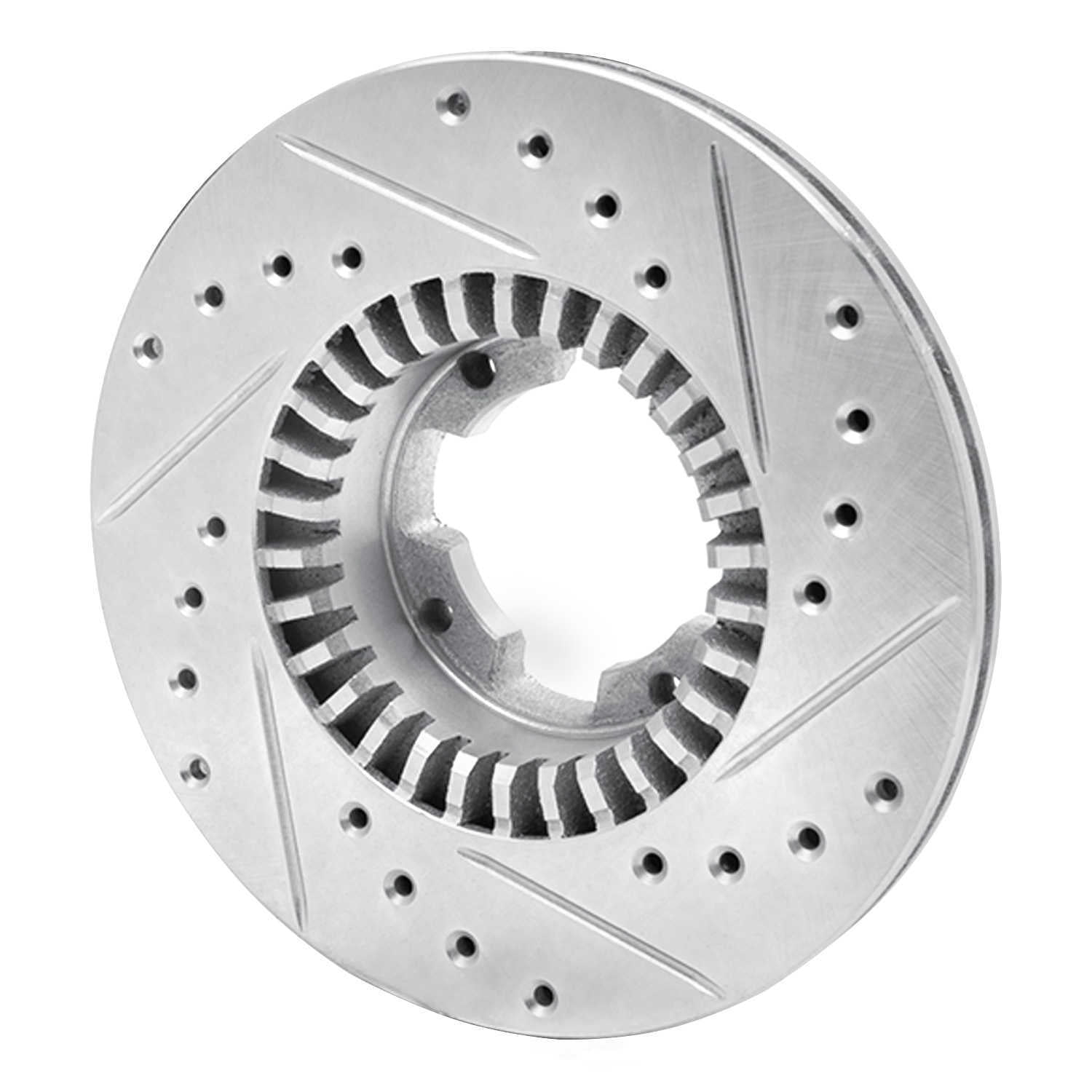 Dynamic Friction Company 631-13031L DFC Brake Rotor - Drilled And Slotted - Silver