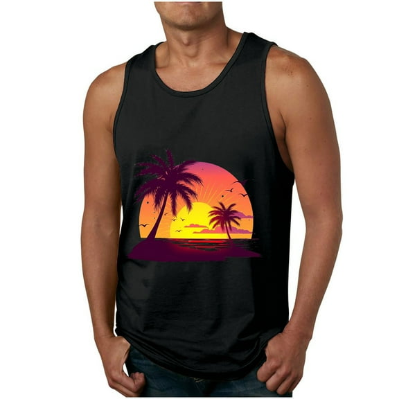 Otaozi Men'S Tank Tops Cotton Mens Tops Plus Size Mens Spring Tops Cropped Mens Country Music Graphic T-Shirts Placed Recently By Me