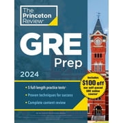 Graduate School Test Preparation Princeton Review GRE Prep, 2024: 5 Practice Tests + Review & Techniques + Online Features, (Paperback)