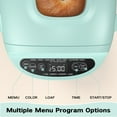 thumbnail image 3 of VAVSEA Bread Maker Machine, 2LB Automatic Bread Maker, Gluten Free Setting, Nonstick Ceramic Pan for Homemade Bread, Stainless Steel, Reserve & Keep Warm Set, Green, 3 of 9