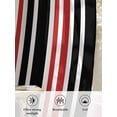 thumbnail image 6 of Sheer Curtains 54 inches Long, Black Red Stripe Minimalist Vertical Stripes Modern Art Light Filtering Sheer Window Curtains Rod Pocket Voile Drapes for Bedroom Living Room, 52"W x 54"L 2 Panels, 6 of 7