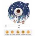 thumbnail image 6 of 13 Inch Round Placemats Set of 6, Navy Blue Christmas Non Slip Heat Insulation PP Table Mats, Snowman Xmas Tree Snowflake Winter Washable Place Mats for Kitchen Dining Party Table Decor, 6 of 7