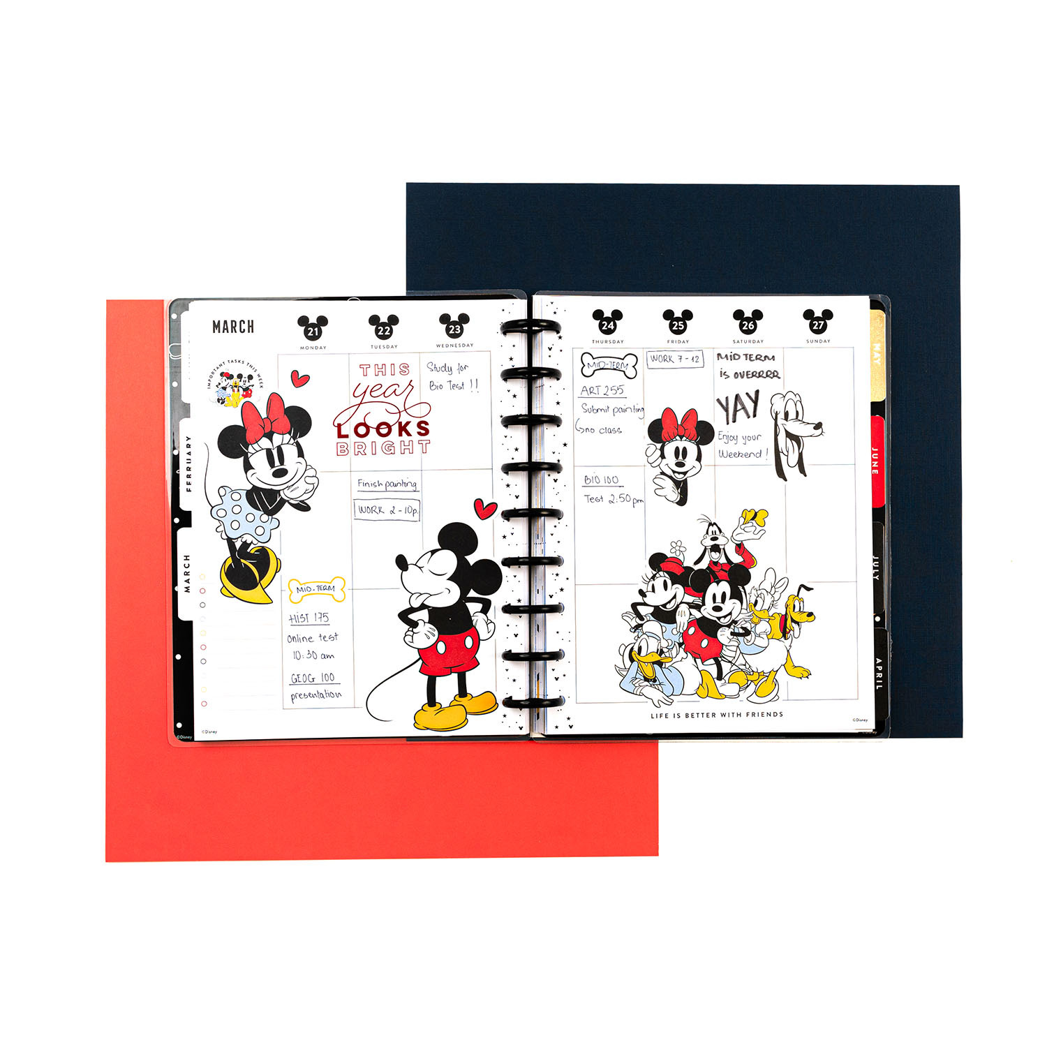 The Happy Planner, Disney, Squad Goals II Classic 12 Month Planner, 2022, 7.75"x 0.563"x 9.75"