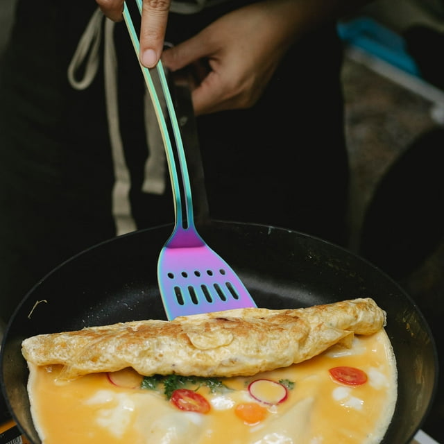 unbranded Utensilio De Cocina Perforada De Acero Inoxidable Para Freír Y Servir