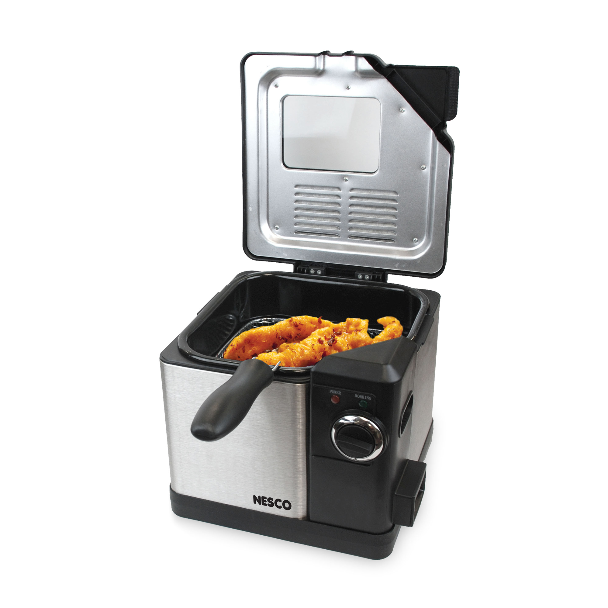 2.5 LITER DEEP FRYER 1700 WATTS HINGED LID STAINLESS STEEL HOUSING