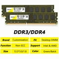thumbnail image 2 of DDR3 DDR4 4GB 8GB Memoria RAM PC3 1066 1333 1600Mhz 12800 10600 8500 PC4 2133 2400 2666Mhz RAM Desktop Memory UDIMM Computer Ram DDR3 8GB 1333 x1pcs, 2 of 5