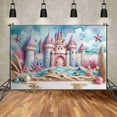 thumbnail image 2 of Summer Beach Birthday Party Backdrop Mermaid ss Castle Shell Sand Background Custom Candy Land Photography Props, 2 of 8