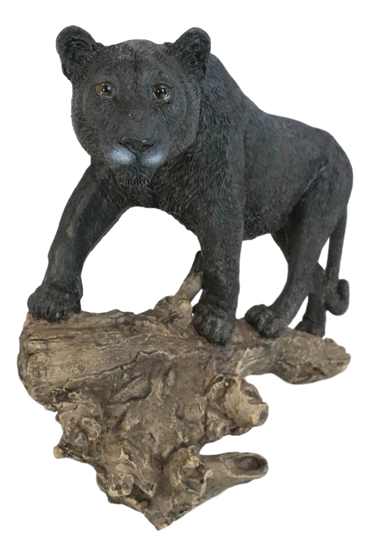 Large 20.5"H Black Panther Jaguar Wildlife Hunter Statue Home Garden Patio Decor 