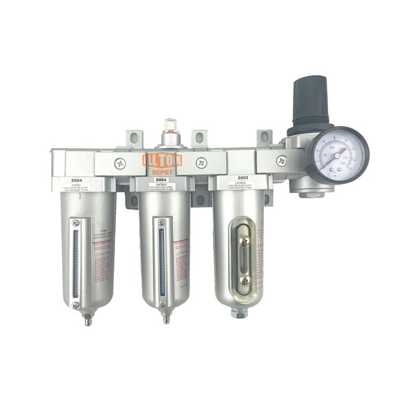 3/4" NPT HEAVY DUTY Industrial Grade 4 Stages Filter Coalescing Desiccant Dryer Regulator System (MANUAL DRAIN)
