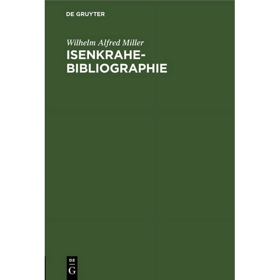 Isenkrahe-Bibliographie, (Hardcover)