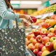 thumbnail image 6 of Artistic Floral Print Foldable Grocery Bag - Large Capacity & Washable Tote, 6 of 6