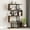 Brown, variant on 5-Tier S-Shaped Bookshelf, Geometric Bookcase Wooden Z-Shelf Storage Modern Open Shelving, Freestanding Display Bookshelf for Living Room Home Office, White