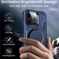 thumbnail image 4 of Phone Case for Apple iPhone 15 (6.1") Tough Shockproof Hybrid with Magnetic Ring Stand Compatible with MagSafe TPU + PC Protective Cover [Black], 4 of 9