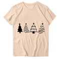 thumbnail image 4 of Fiudx Ofertas y Liquidaciones Camiseta de Manga Corta con Cuello Redondo y Estampado Navideño para Mujer, 4 of 4
