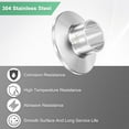 thumbnail image 4 of Uxcell 1-Pack Tri Sanitary 1.5 in Clamp Ferrule Fittings to 25mm Top Outer Diameter Stainless Steel Pipe Fitting Ferrule OD 50.5mm, 4 of 7