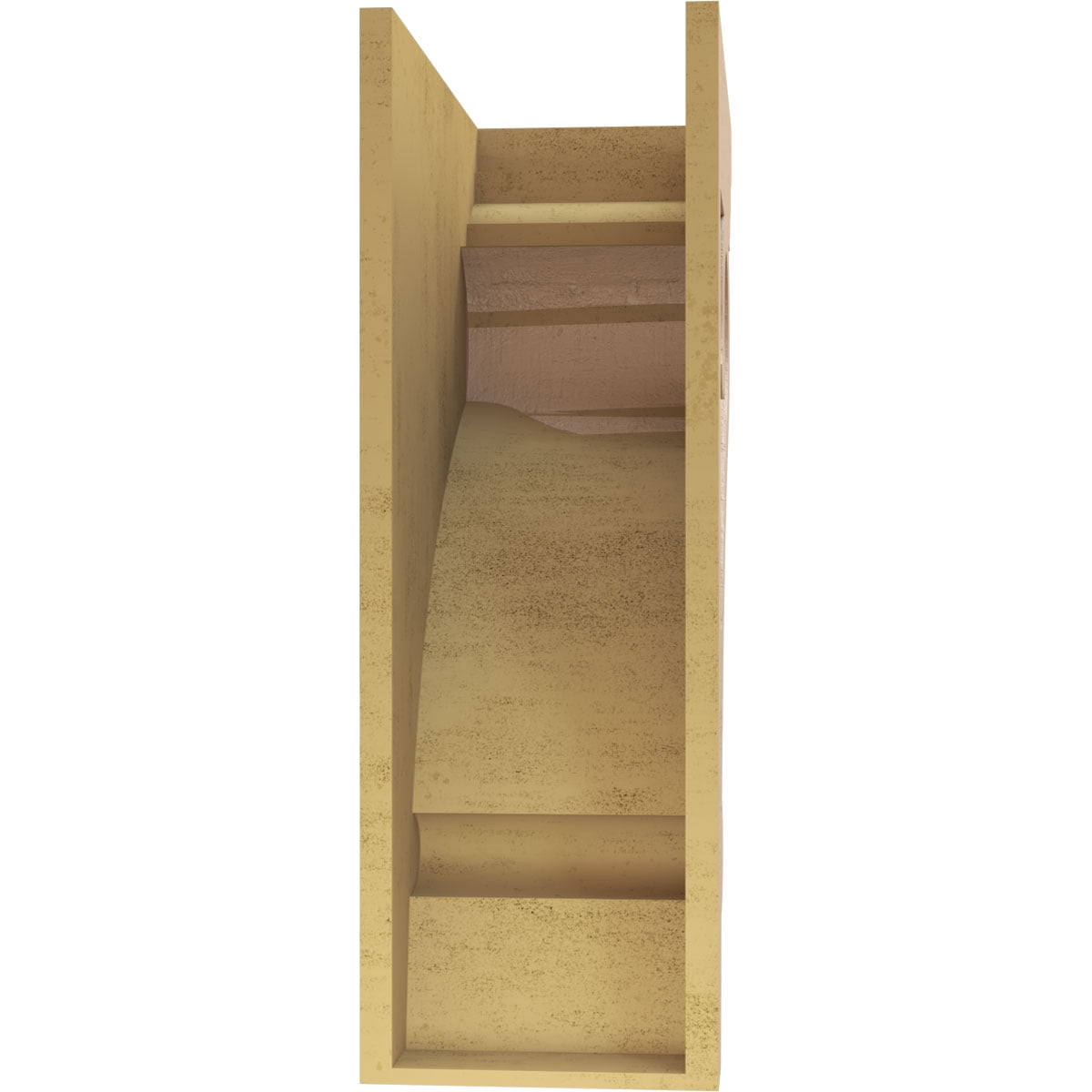 11"W x 22"D x 33"H Classic Mayflower Rough Cedar Woodgrain TimberThane Corbel, Primed Tan