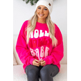 thumbnail image 3 of Women's Rose Red Holly Jolly Babe Graphic Oversized Sweatshirt | [ZhiHiMeRi] | (US 12-14)L, 3 of 7