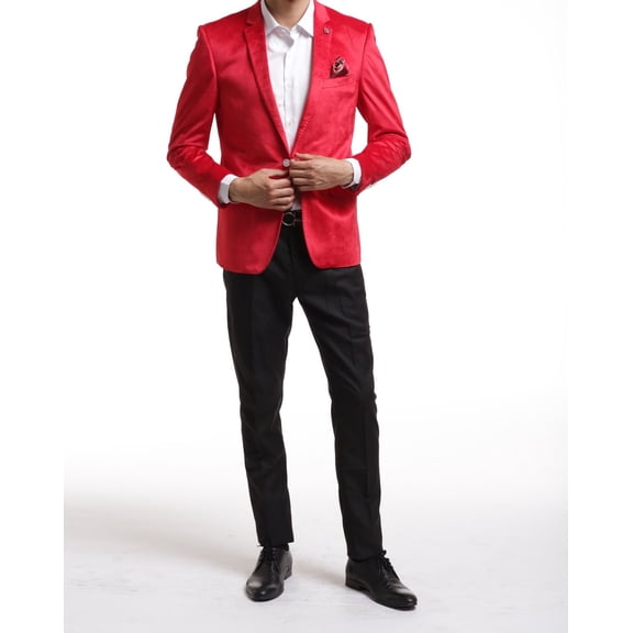 Elie Balleh Red Velvet Boy's Blazers Sports Coat Jacket