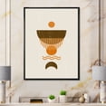 thumbnail image 2 of Designart 'Abstract Minimal Brown Moon and Orange Sun' Modern Framed Canvas Wall Art Print, 2 of 5