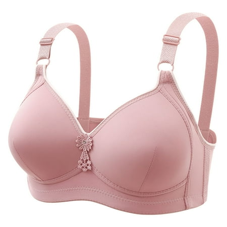 

IROINNID Women s Push-Up Bras Solid Embroidered Glossy Comfortable Breathable Underwear No Rims Underwear