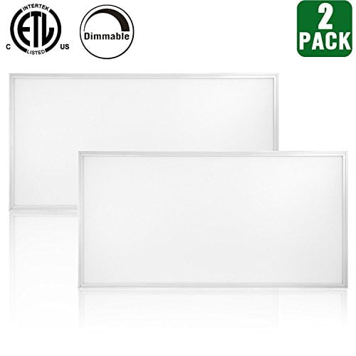 Hykolity 2x4 FT 50W 5000K Flat LED Troffer Panel Light 0-10V Dimmable Drop