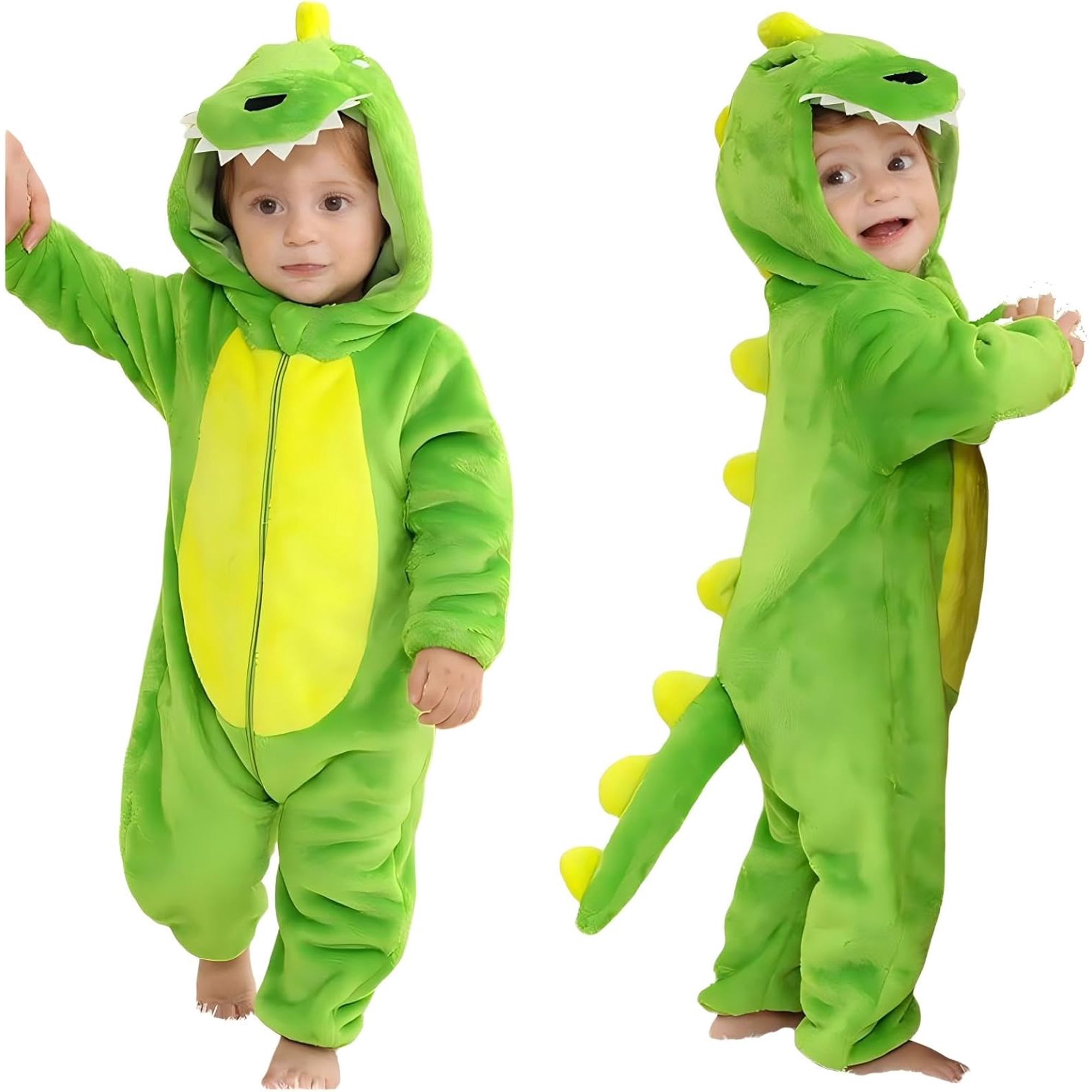 Unisex Baby Animal Onesie Flannel Hooded Romper for Infants Toddlers (0-3 Years) Winter Jumpsuit for Boys and Girls