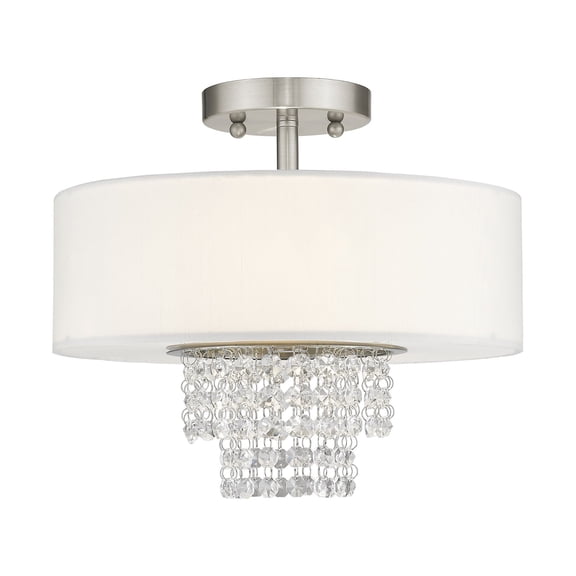 Livex Lighting Carlisle Ceiling Mount in Brushed Nickel