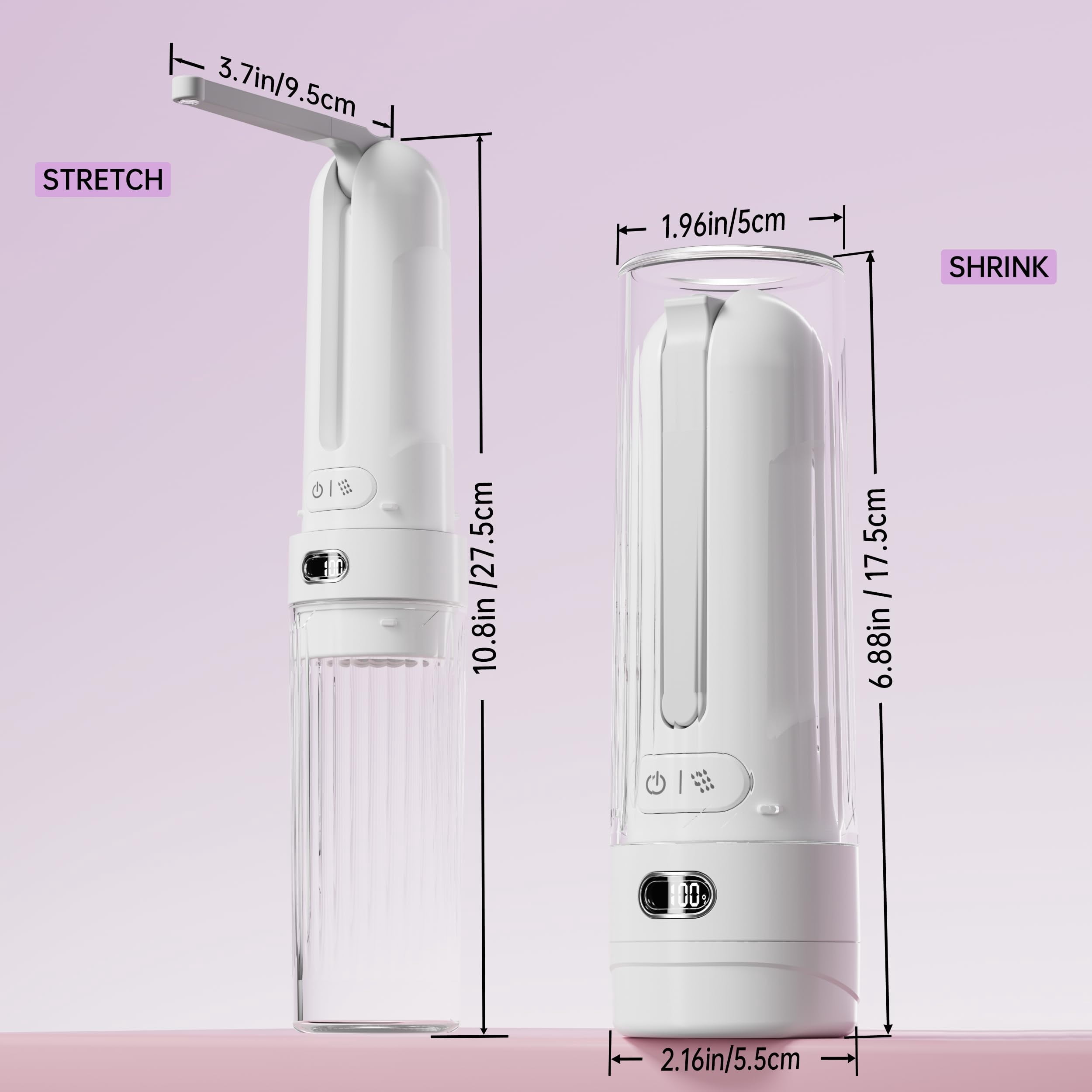 Electric Portable Bidet - Rechargeable Travel For Women Care & Personal Hygiene | With 3 Modes Home Camping (white)