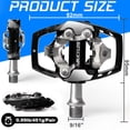 thumbnail image 5 of BUCKLOS SPD Clip Pedals MTB Mountain Bike Clipless Dual Sided Pedals - Road Bike Sealed Bearing Bicycle Clips in Pedal Compatible with Shimano SPD Cleats (9/16" Aluminum), 5 of 6