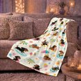 thumbnail image 6 of Summer Beach Dachshund Cartoon Play, Playful Pet Portrait Pattern, Warm Flannel Blanket for Living Room and Bedroom, Dog Lovers Just Because Gift, Pet Lover Home Decor, 6 of 9