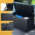 thumbnail image 2 of Dextrus 100 Gallon Spacious Resin Outdoor Storage Box for Patio Essentials, Outdoor Pillows, Landscaping Equipment, and Pool Accessories - Weatherproof, Secure (Black), 2 of 6