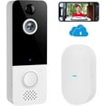 thumbnail image 1 of 【2021 New】 Wireless Video Doorbell Camera, Doorbell Camera Wi-fi with Motion Detector for Home Security, 1080P, 2-Way Audio, 166° Wide Angle, Night Vision, IP65, Chime, Free Cloud Storage, 1 of 9