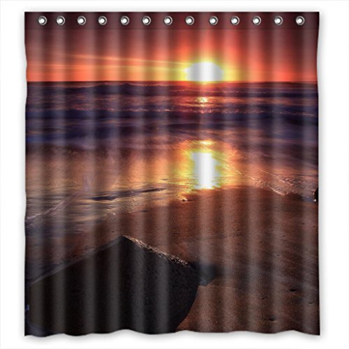 ABPHQTO Atractiva Cortina de Ducha SunriseStyle Cortina de Ducha Impermeable 160x180 cm