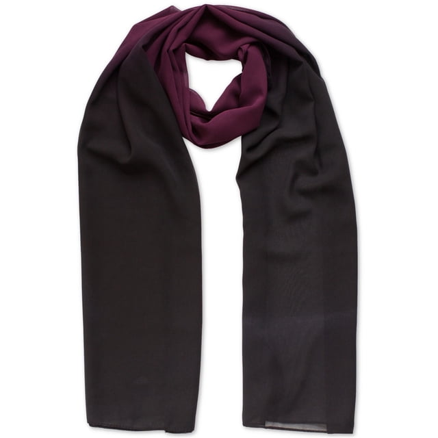 Verona Collection - Bufanda hiyab teñida a mano para mujer, color negro, talla única